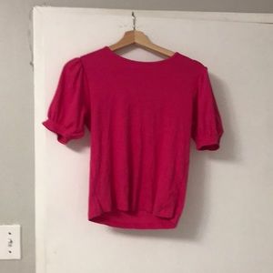 Pink/Fuchsia Short Sleeve Top from Zara